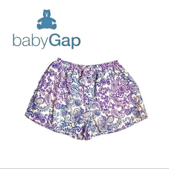NWOT Baby Gap Girls Paisley Print Shorts - Picture 1 of 7